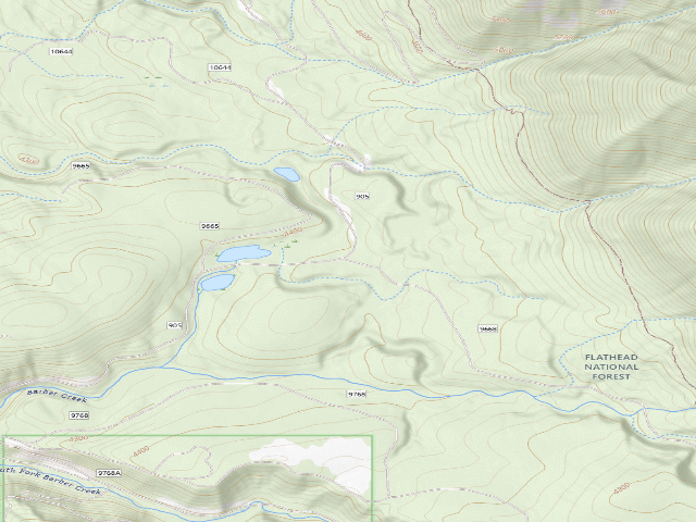 USGS topographic map of Closed Road 9668