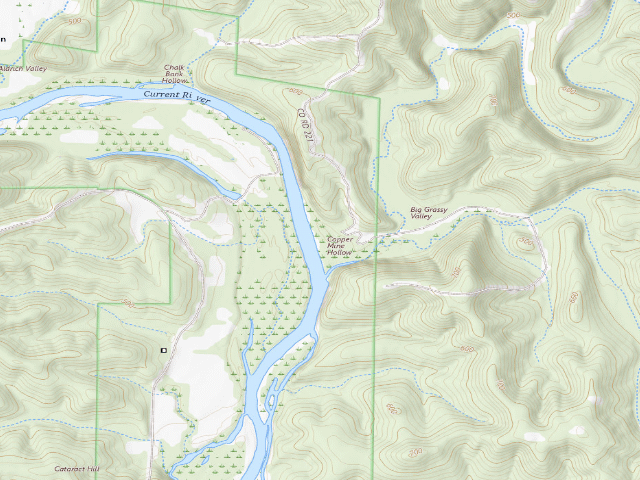 USGS topographic map of Clubhouse Campground