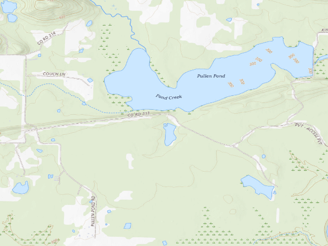 USGS topographic map of Clubhouse Pond Camping Area