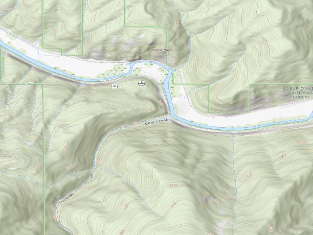 USGS topographic map of Coal Creek #1