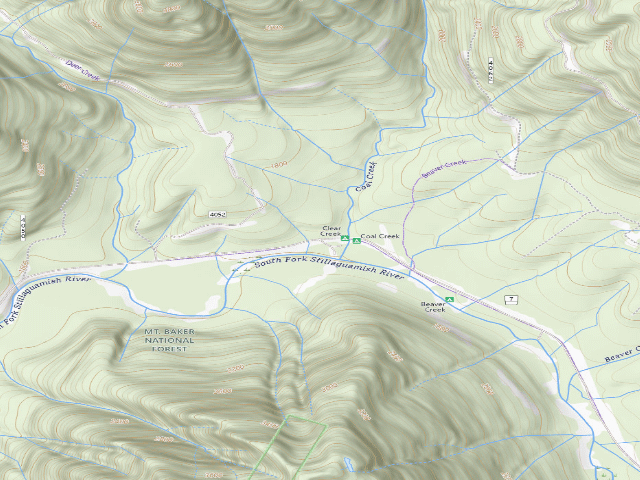 USGS topographic map of Coal Creek
