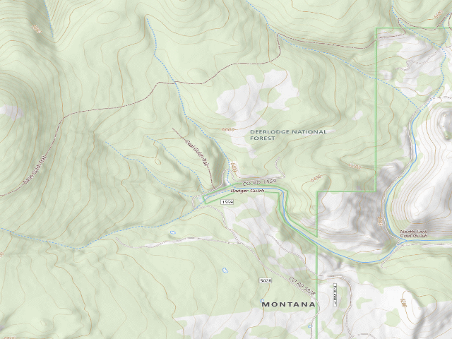 USGS topographic map of Coal Gulch Rd-002