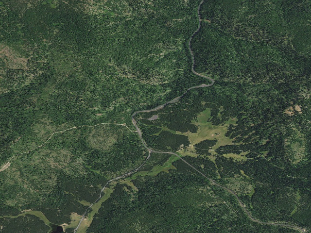 Aerial image of Coalmine Hill Campground