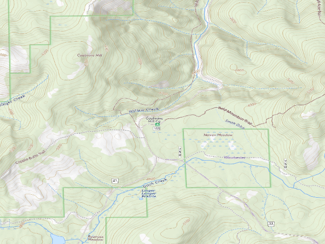 USGS topographic map of Coalmine Hill Campground
