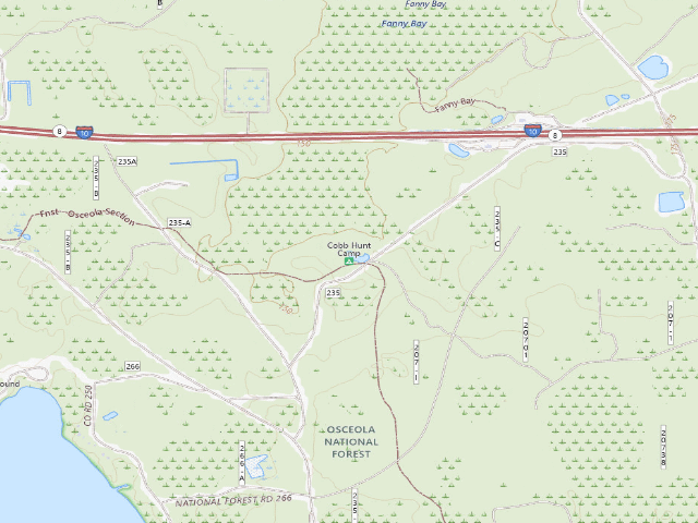 USGS topographic map of Cobb Hunt Camp