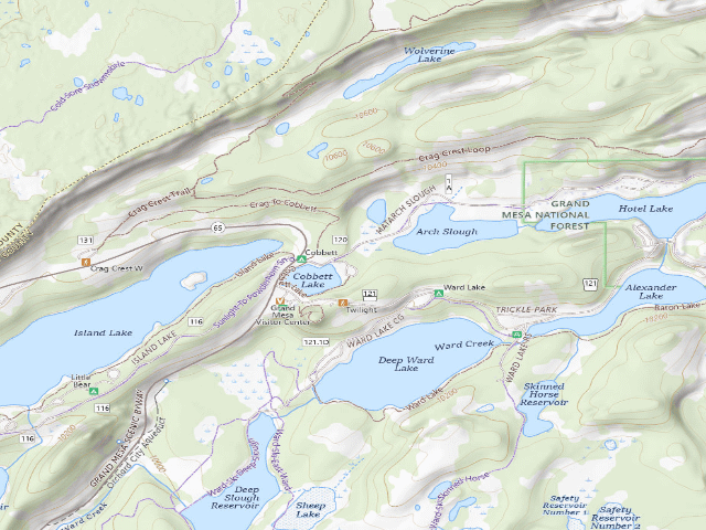 USGS topographic map of Cobbett Campground