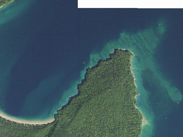 Aerial image of Cobble Cove Campsite