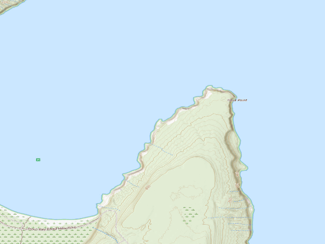 USGS topographic map of Cobble Cove Campsite