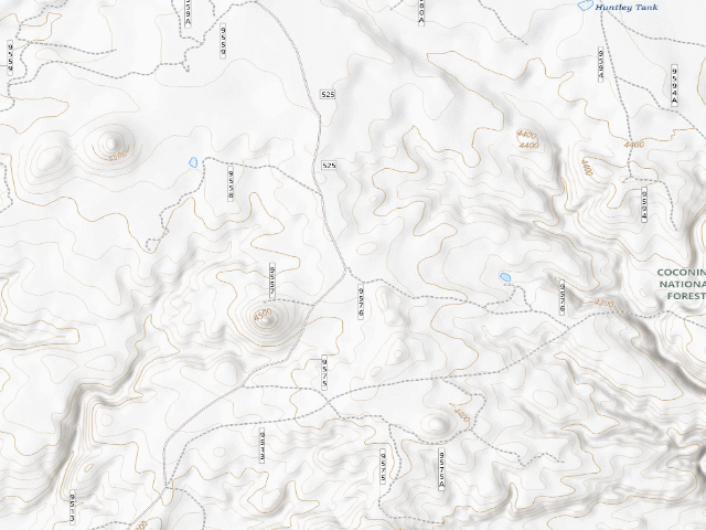 USGS topographic map of Cockscomb Dispersed Camping Area