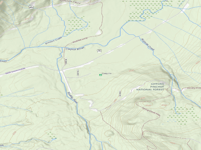 USGS topographic map of Cody Hc