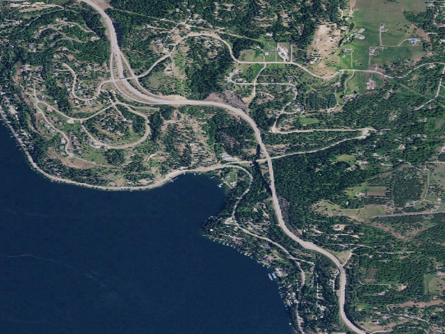 Aerial image of Coeur D'Alene Lake