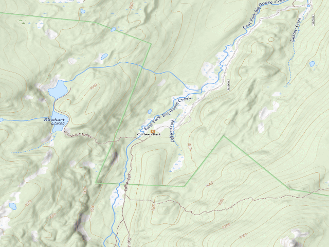 USGS topographic map of Coffeen Park Campground