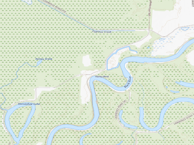 USGS topographic map of Coffey Access Camping Area
