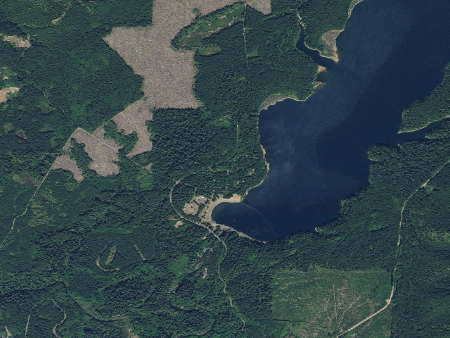 Aerial image of Coho Campground