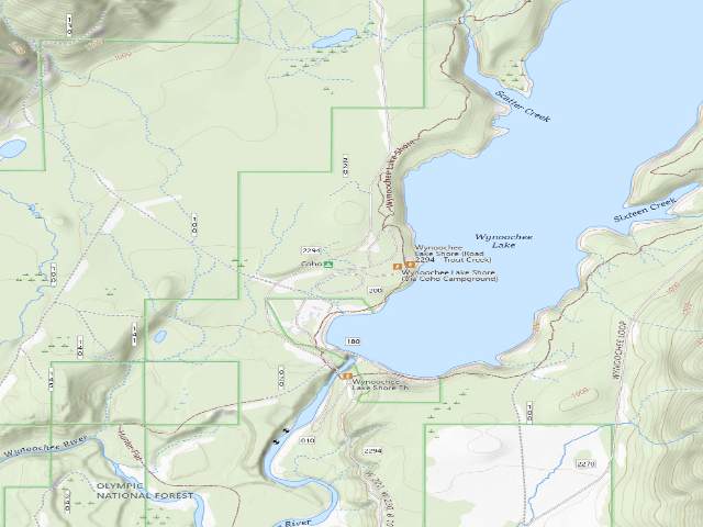 USGS topographic map of Coho Campground
