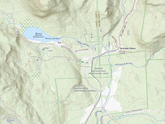 USGS topographic map of Cold River