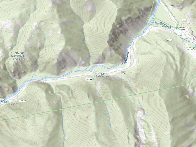 USGS topographic map of Cold Spring Campground