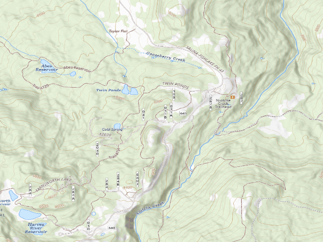 USGS topographic map of Cold Springs CUA Dispersed