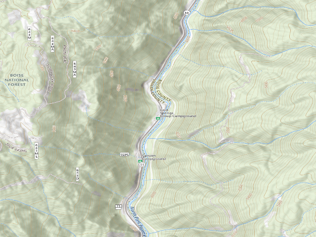 USGS topographic map of Cold Springs Group Campground