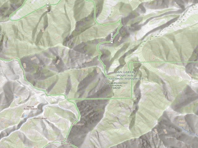 USGS topographic map of Coldwater Canyon Yellow Post Sites