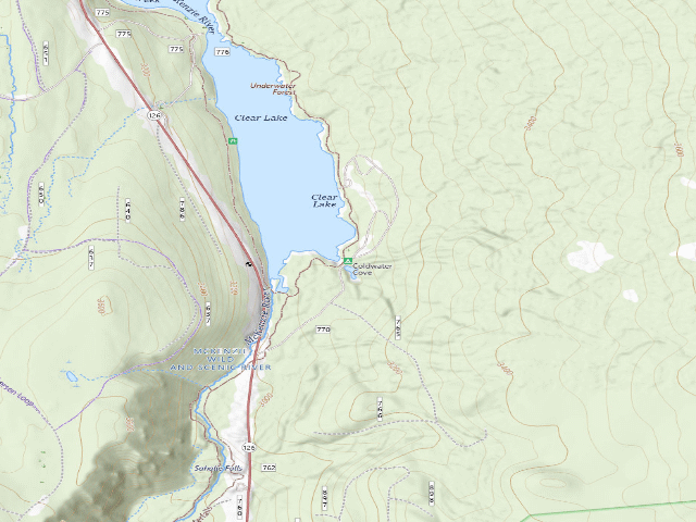 USGS topographic map of Coldwater Cove