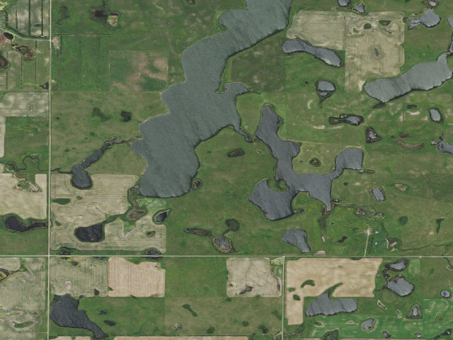 Aerial image of Coldwater Lake WMA (McIntosh County)