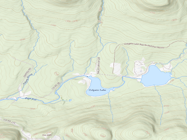 USGS topographic map of Colgate Lake ADA-Accessible Primitive Campsite [DEC #16165] (Colgate Lake Wild Forest)