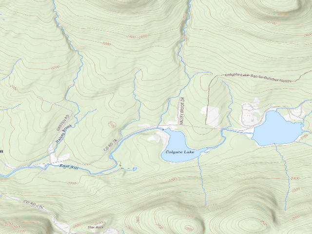 USGS topographic map of Colgate Lake Primitive Tent Site [DEC #16106] (Colgate Lake Wild Forest)