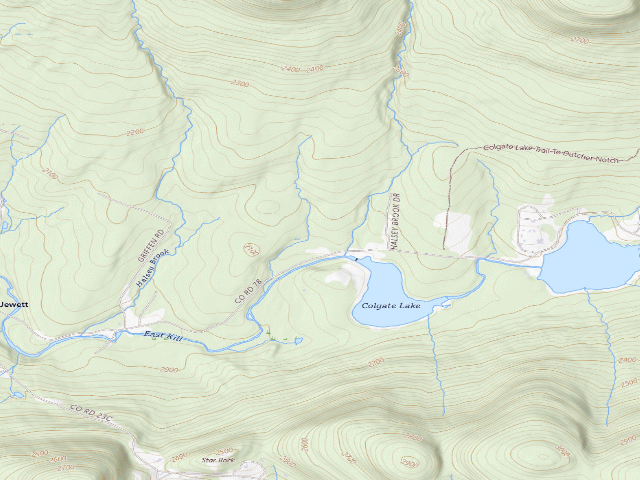 USGS topographic map of Colgate Lake Primitive Tent Site [DEC #16109] (Colgate Lake Wild Forest)