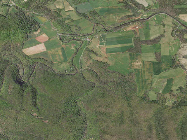 Aerial image of Collins Cove (Raven Cliff) Horse Camp