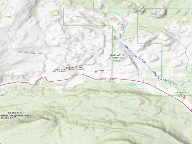USGS topographic map of Colter