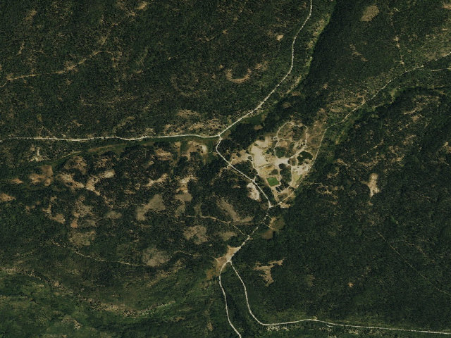 Aerial image of Columbine Campground