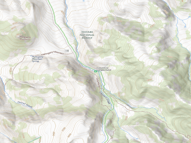 USGS topographic map of Columbine Campground