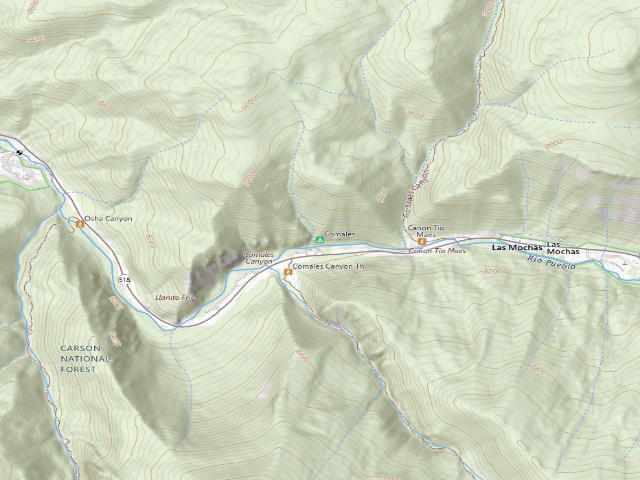 USGS topographic map of Comales