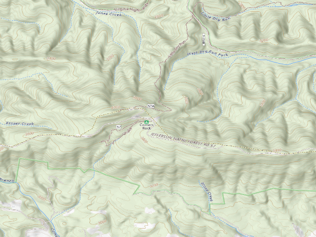 USGS topographic map of Comers Rock Recreation Area