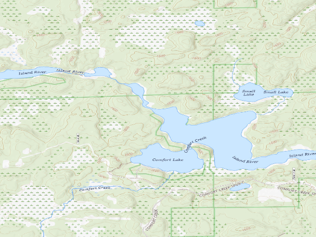 USGS topographic map of Comfort Lake