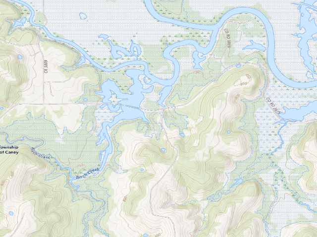 USGS topographic map of Compound camp (Hulah WMA)