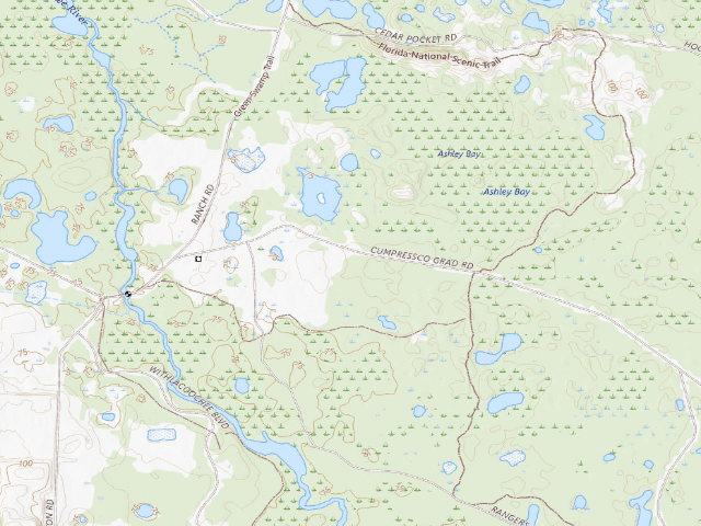 USGS topographic map of Compressco 1 (Green Swamp Wilderness Preserve - West Tract)