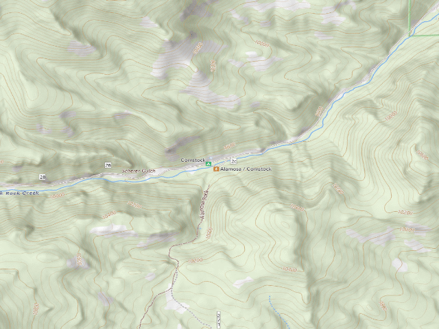 USGS topographic map of Comstock Campground