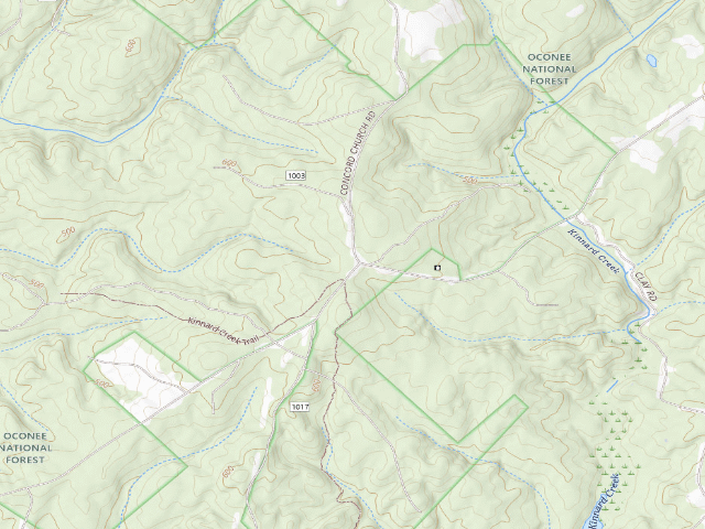 USGS topographic map of Concord Campground