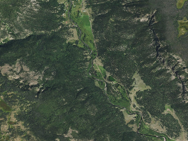 Aerial image of Conejos Campground