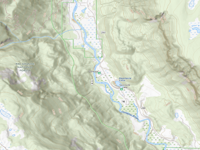 USGS topographic map of Conejos Campground