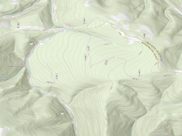 USGS topographic map of Confederate Rd 287 E1 014