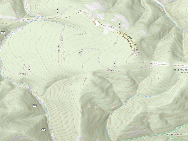 USGS topographic map of Confederate Rd 287 E1 015