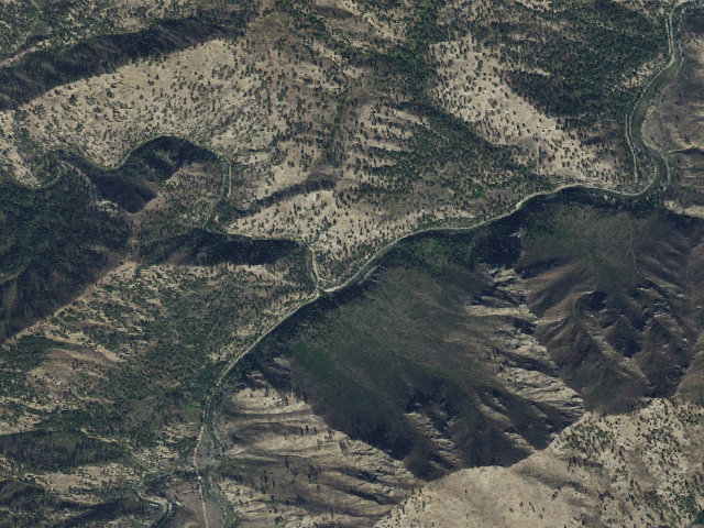 Aerial image of Confluence Camping