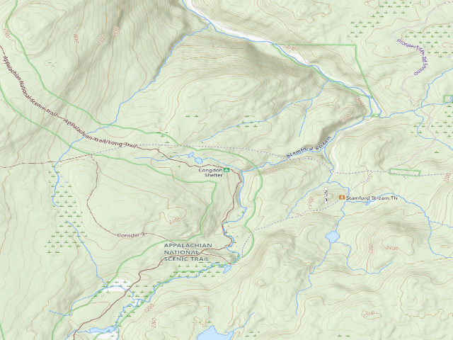 USGS topographic map of Congdon Shelter