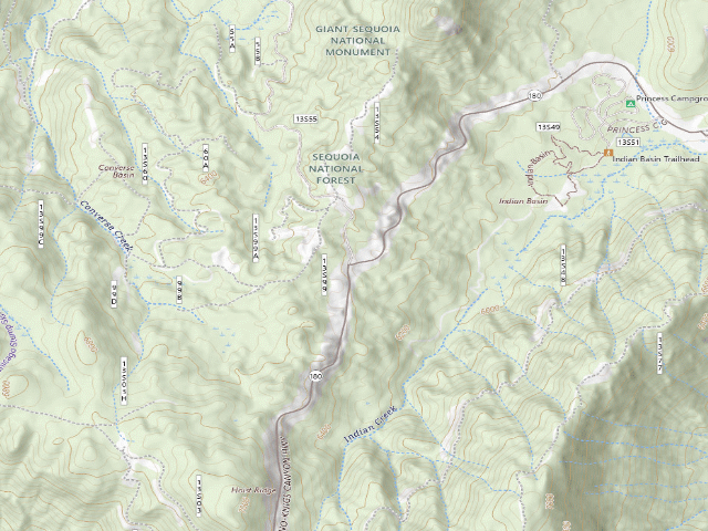 USGS topographic map of Converse Basin
