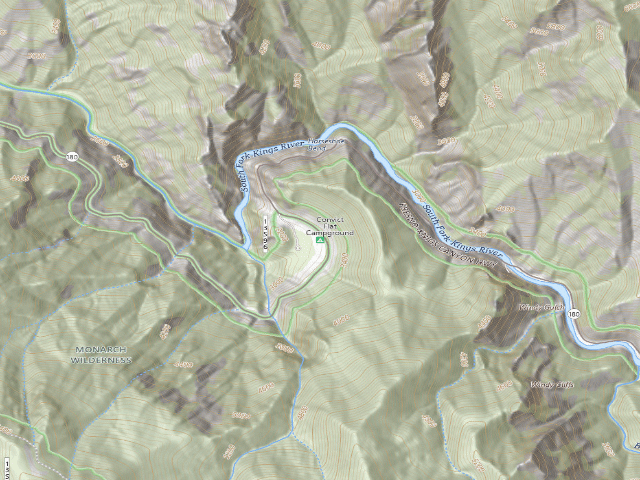 USGS topographic map of Convict Flat Campground