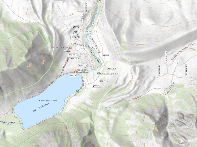 USGS topographic map of Convict Lake Cg