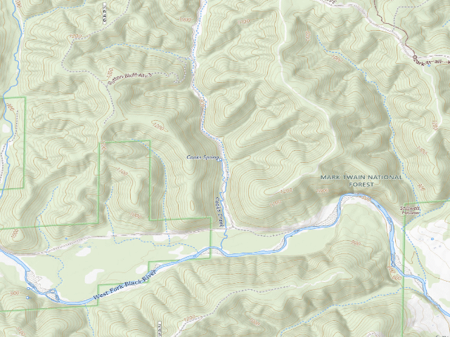 USGS topographic map of Cook Spring